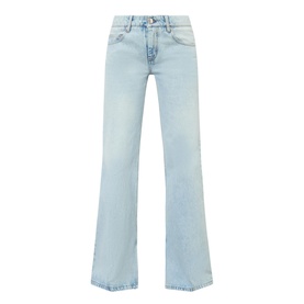 Slit-Detail Flared Jeans