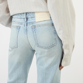 Slit-Detail Flared Jeans