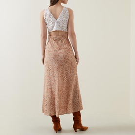 Sand Leopard Silk Dress
