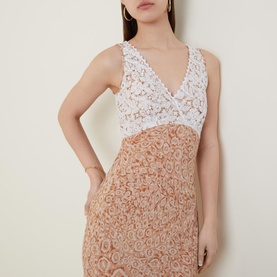 Sand Leopard Silk Dress