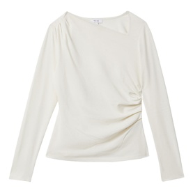 Sandy Asymmetric Ruched Top