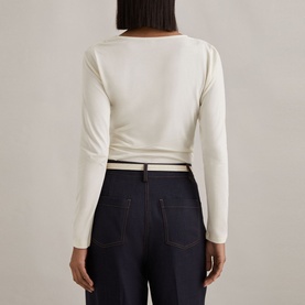 Sandy Asymmetric Ruched Top