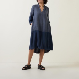 Colour-Block Smock Dress