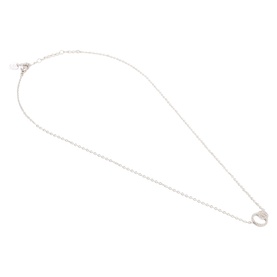 Lynott Jewellery Circle Link Necklace in silver with interlocking circular pendant on a delicate cable chain with lobster claw clasp