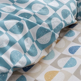 Hans Retro Spot Duvet Set Natural