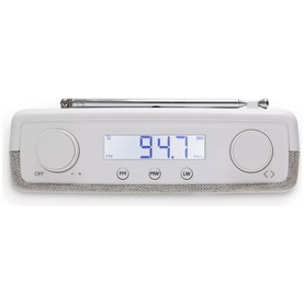 Play FM Portable White Radio USB C