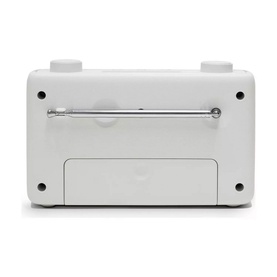 Play FM Portable White Radio USB C