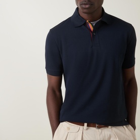Stripe Placket Polo Shirt