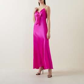Luciole Bow Silk Dress