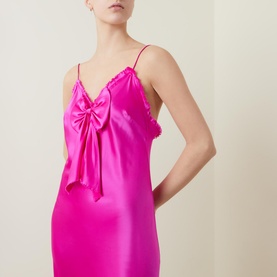 Luciole Bow Silk Dress