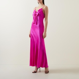 Luciole Bow Silk Dress