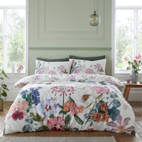 Exotic Garden Duvet Set White