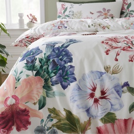 Exotic Garden Duvet Set White