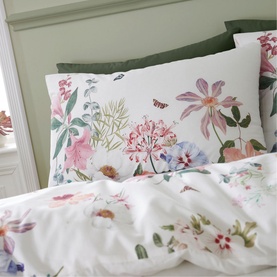 Exotic Garden Duvet Set White
