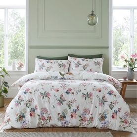 Exotic Garden Duvet Set White