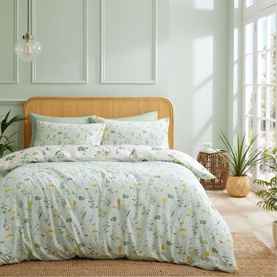 Botantical Cottage Garden Duvet Set White