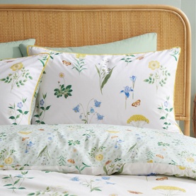 Botantical Cottage Garden Duvet Set White