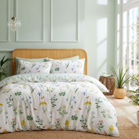 Botantical Cottage Garden Duvet Set White