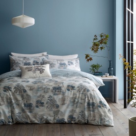 Japanese Garden Duvet Set Seafoam