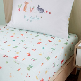 My Allotment Fitted Sheet Natural