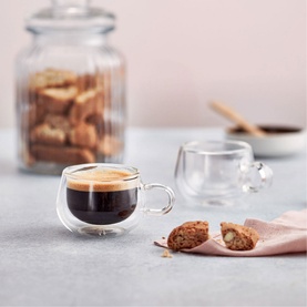 Double-Walled Espresso Glass Two-Piece Set