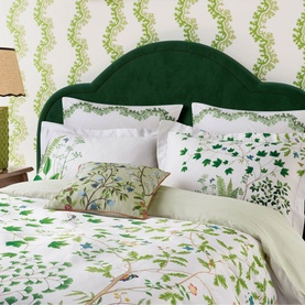 Sycamore & Oak Square Pillowcase Pair Green