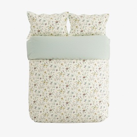 Flora Duvet Set Duck Egg
