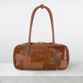 Leather Patchwork Top Handle bag