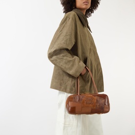 Leather Patchwork Top Handle bag