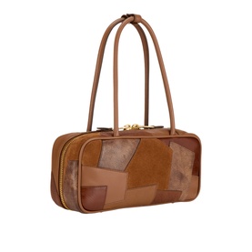 Leather Patchwork Top Handle bag