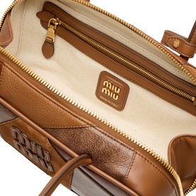 Leather Patchwork Top Handle bag