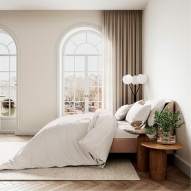 Cotton Sateen Flat Sheet Chalk