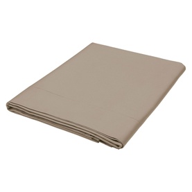Cotton Sateen Flat Sheet Truffle