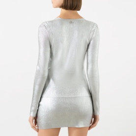 Metallic Knit Cardigan
