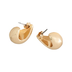 Gold-Tone Dome Drop Earrings