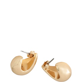 Gold-Tone Dome Drop Earrings