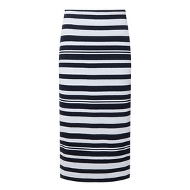 High-Rise Striped Pencil Skirt