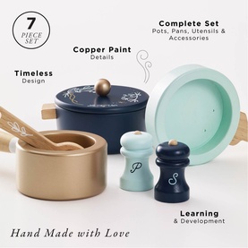 Roleplay Pots & Pans Seven-Piece Kitchen Set