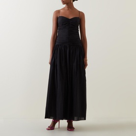 Gathered Drop-Waist Dress