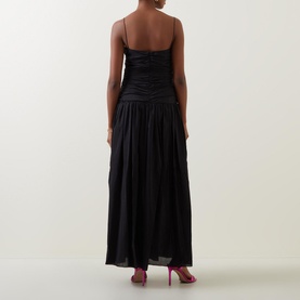 Gathered Drop-Waist Dress