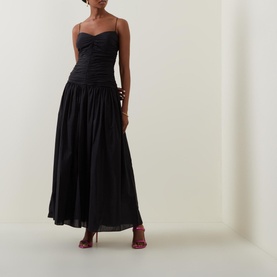Gathered Drop-Waist Dress