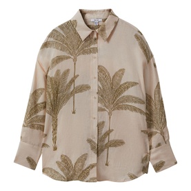 Oskia Palm Linen Shirt