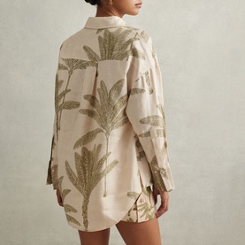 Oskia Palm Linen Shirt