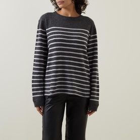 Striped Cashmere Boyfriend Sweater