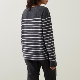 Striped Cashmere Boyfriend Sweater