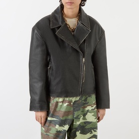 Oversized Leather Jacket