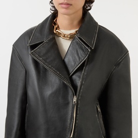 Oversized Leather Jacket