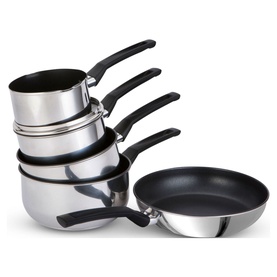 Five-Piece Stainless Steel Cookware Set
