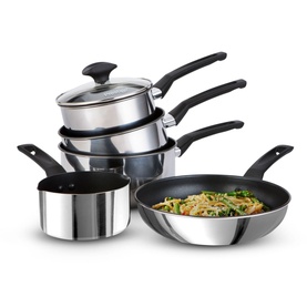 Five-Piece Stainless Steel Cookware Set