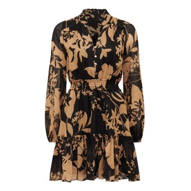 Aubrey Shirred Floral Mini Dress